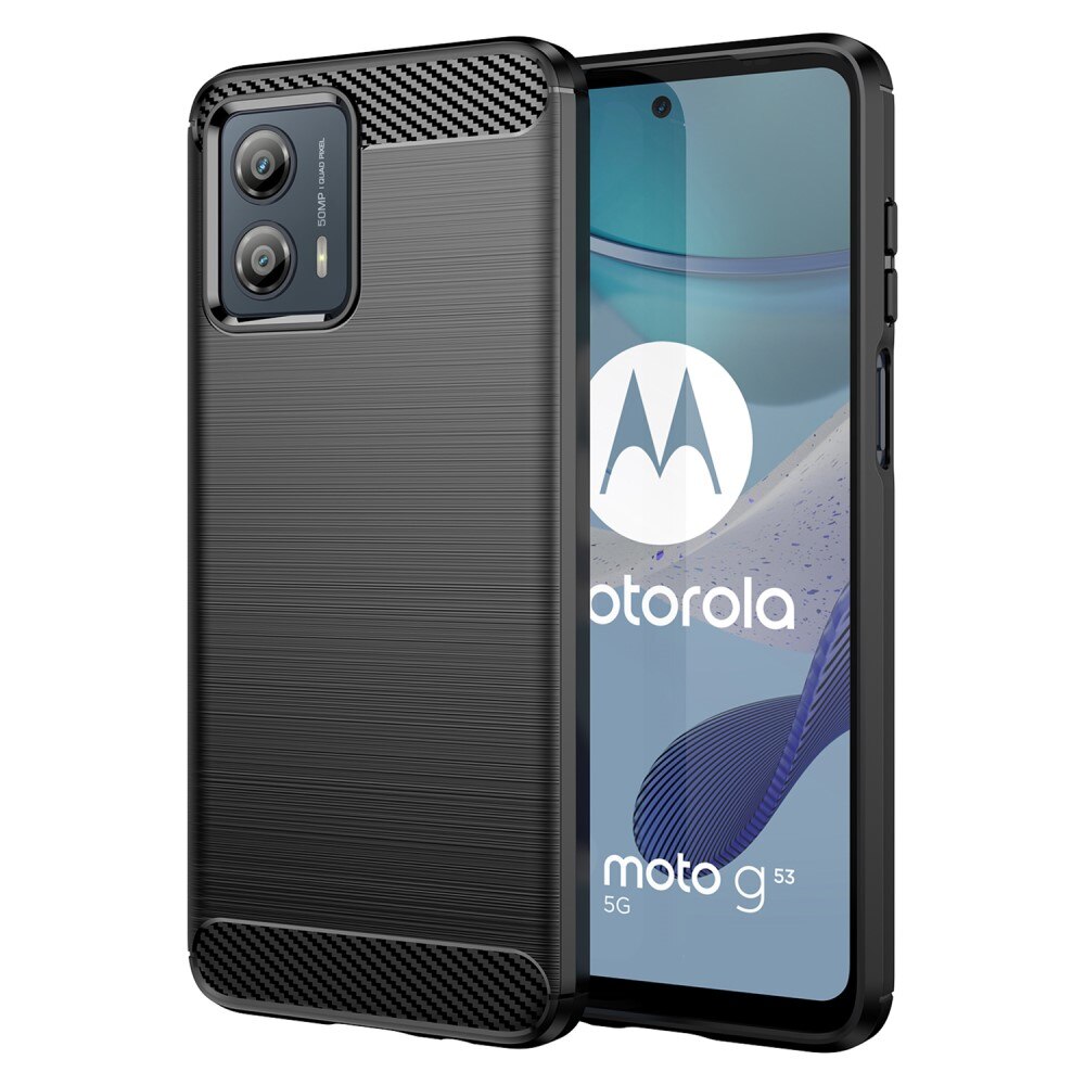 Hoesje TPU Brushed Motorola Moto G53 Zwart