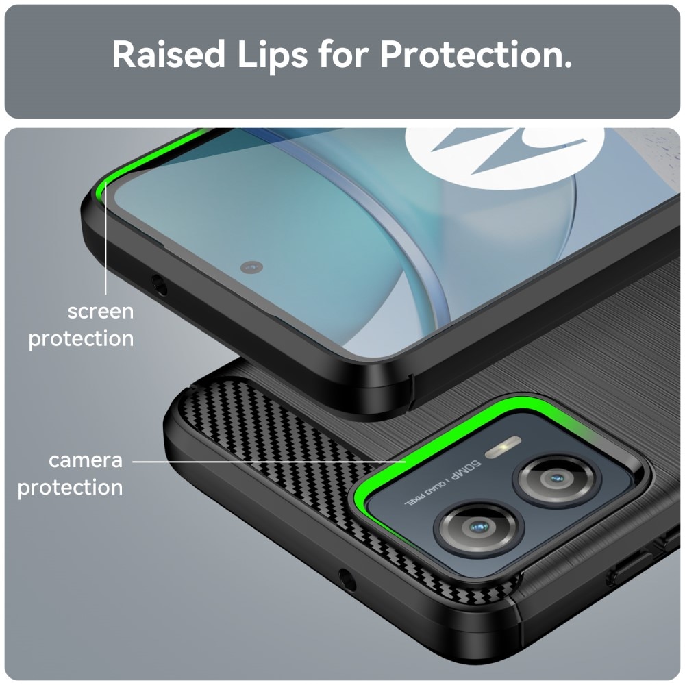 Hoesje TPU Brushed Motorola Moto G53 Zwart
