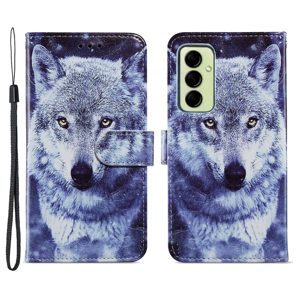 Samsung Galaxy A14 Smartphonehoesje blauwe wolf