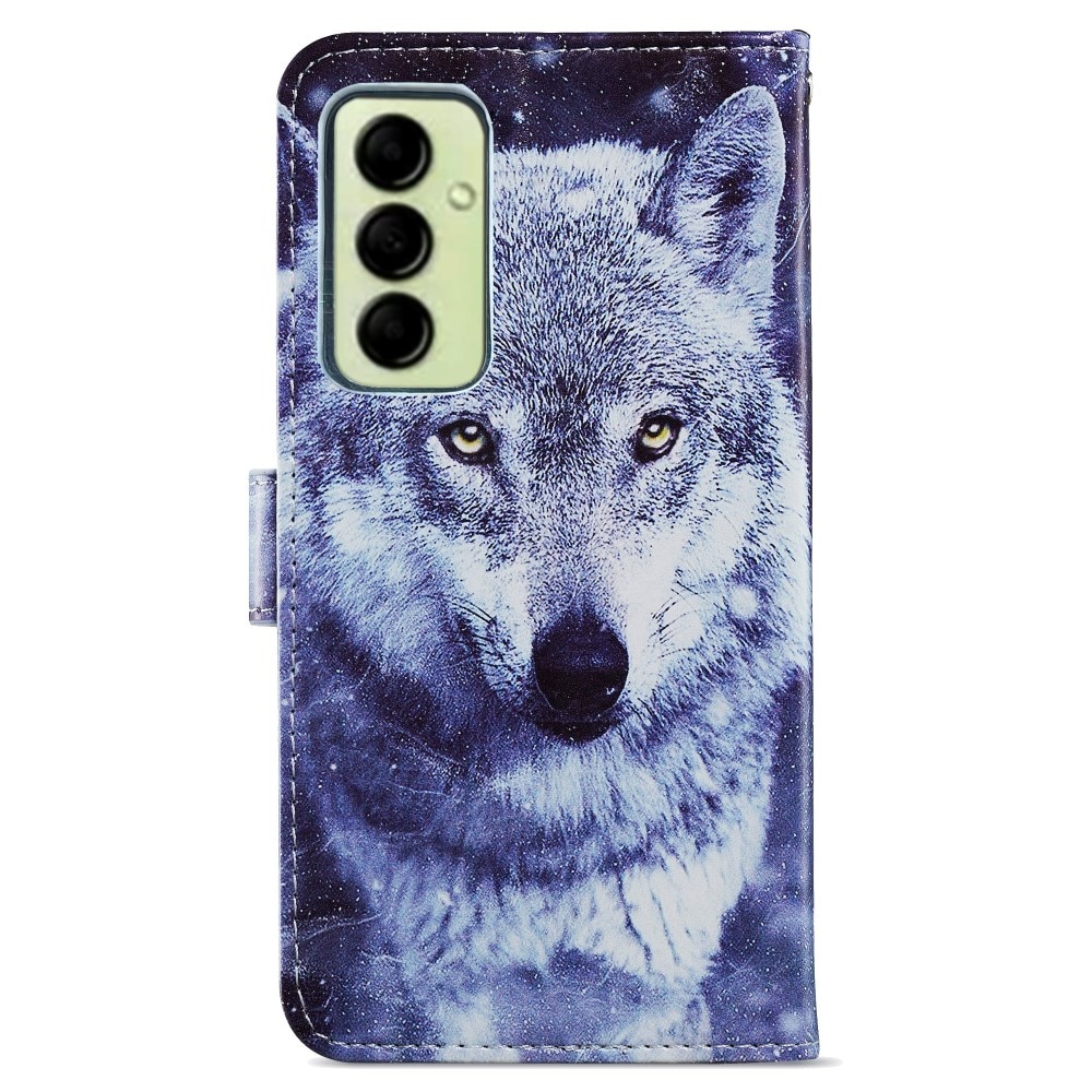 Samsung Galaxy A14 Smartphonehoesje blauwe wolf