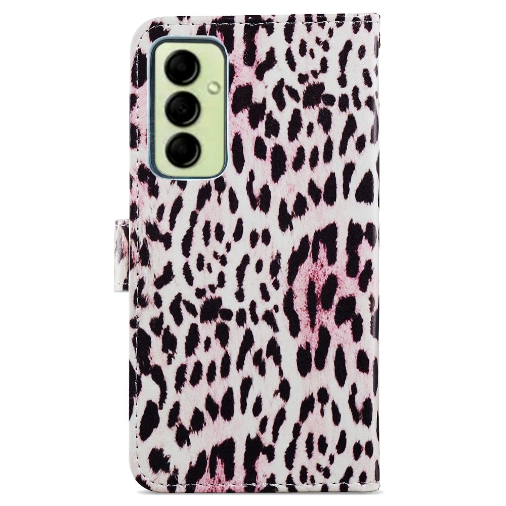 Samsung Galaxy A14 Smartphonehoesje roze luipaard