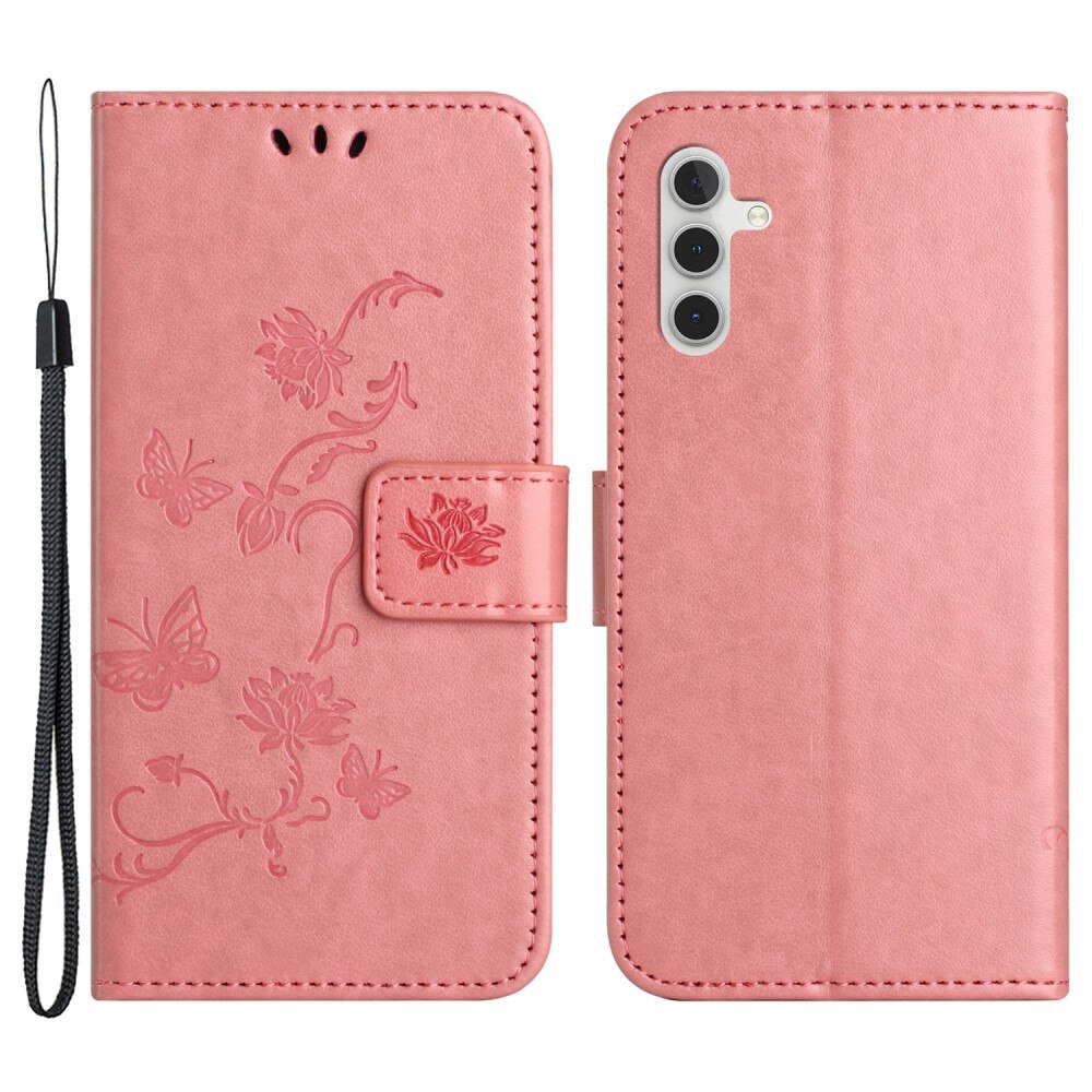 Samsung Galaxy A24 Leren vlinderhoesje roze