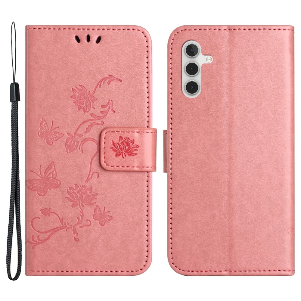 Samsung Galaxy A24 Leren vlinderhoesje Roze