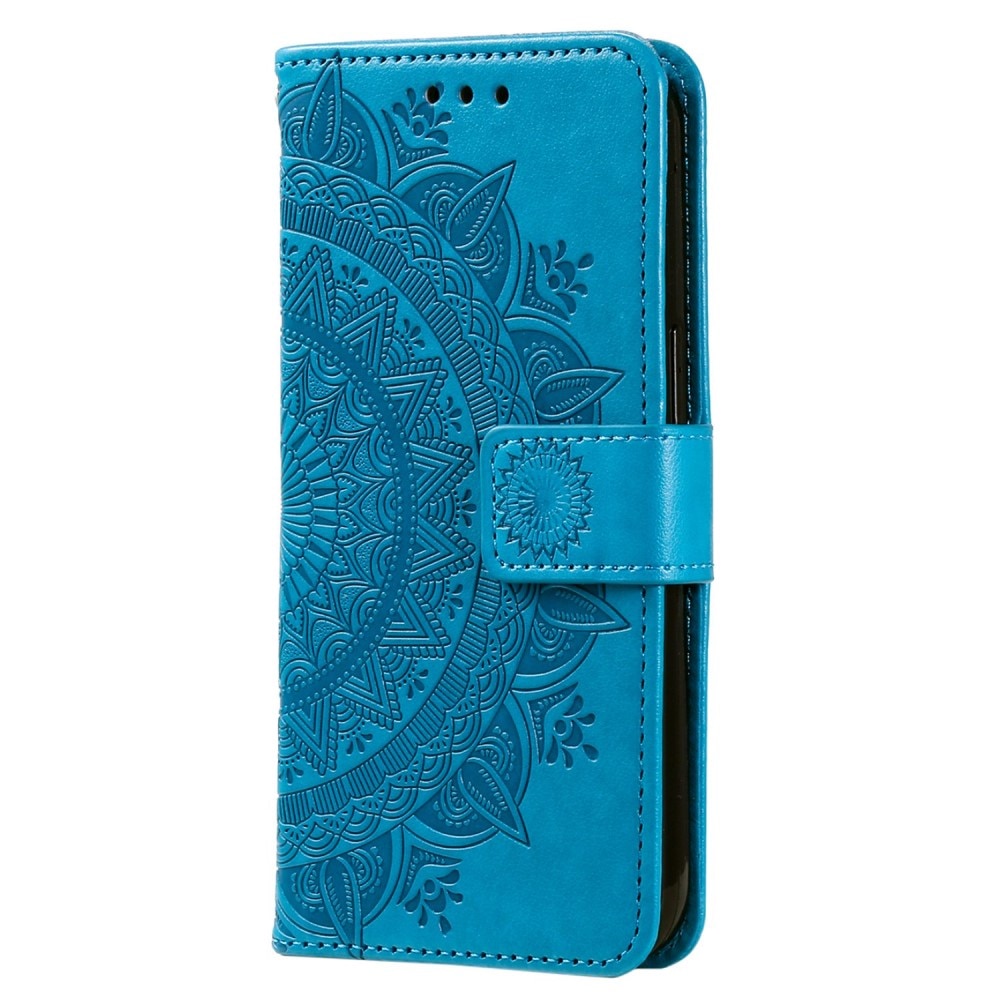 Sony Xperia 10 V Leren Mandalahoesje blauw