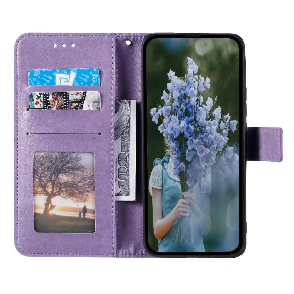 Sony Xperia 10 V Leren Mandalahoesje paars