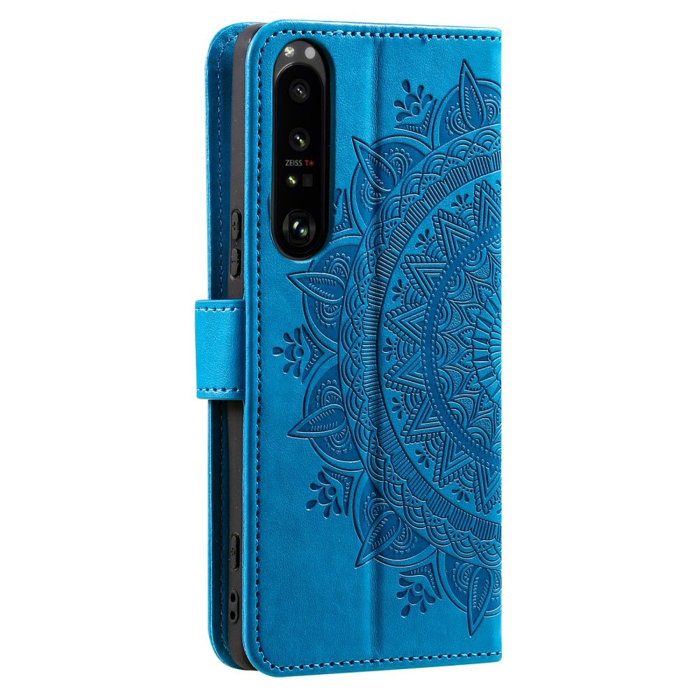 Sony Xperia 1 V Leren Mandalahoesje blauw