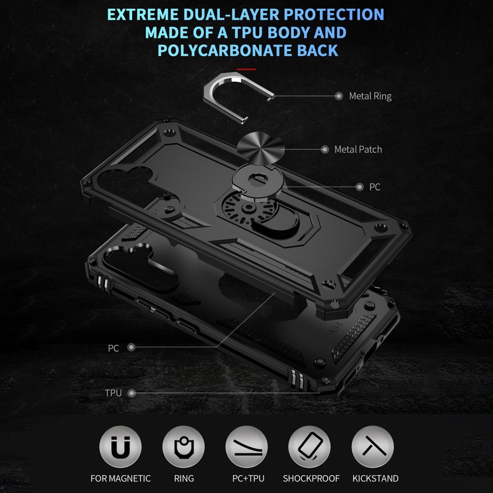 Samsung Galaxy A54 Hybridcase Tech Ring zwart