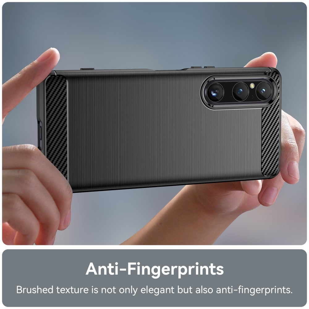 Hoesje TPU Brushed Sony Xperia 1 V Zwart
