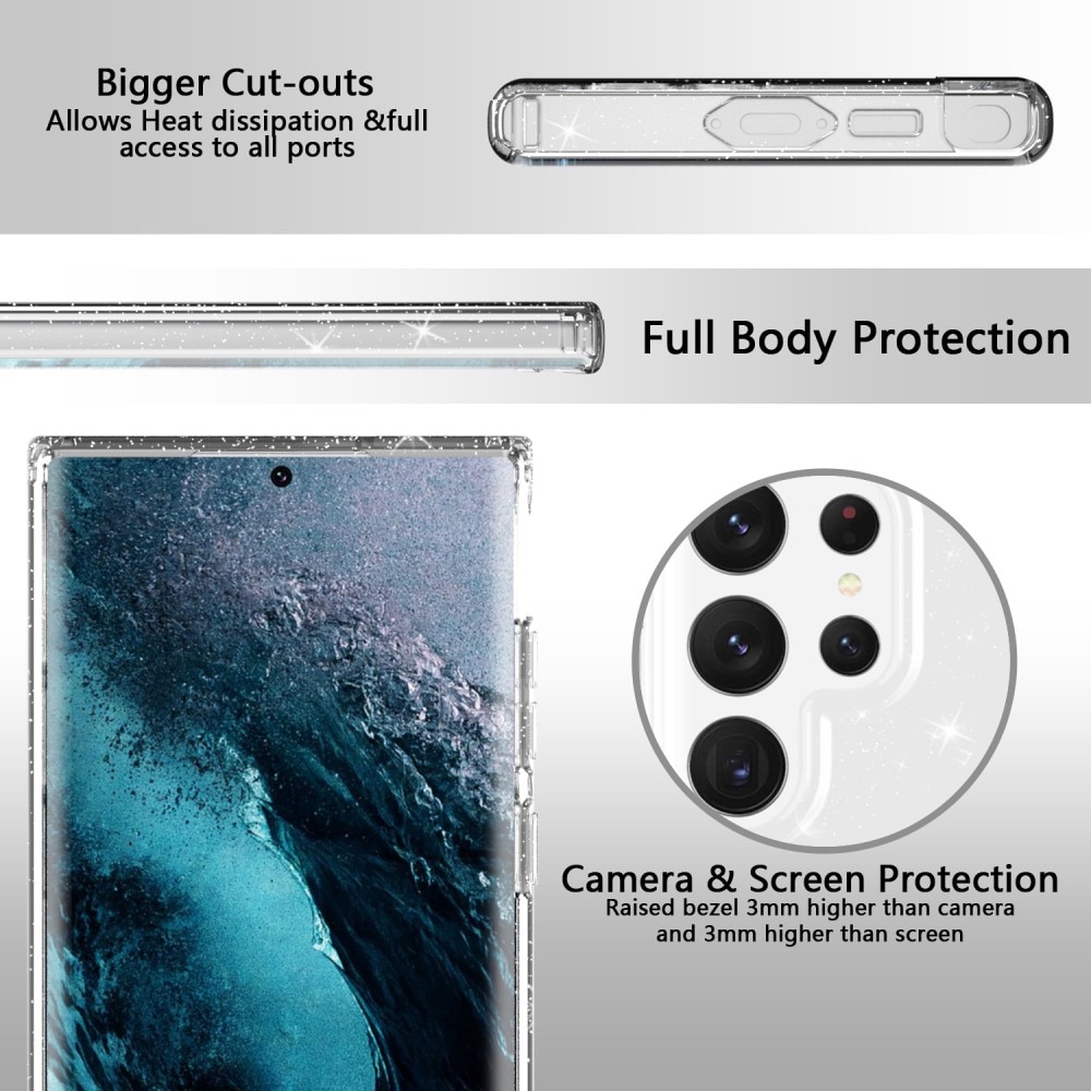 Samsung Galaxy S23 Ultra TPU Case Glitter transparant
