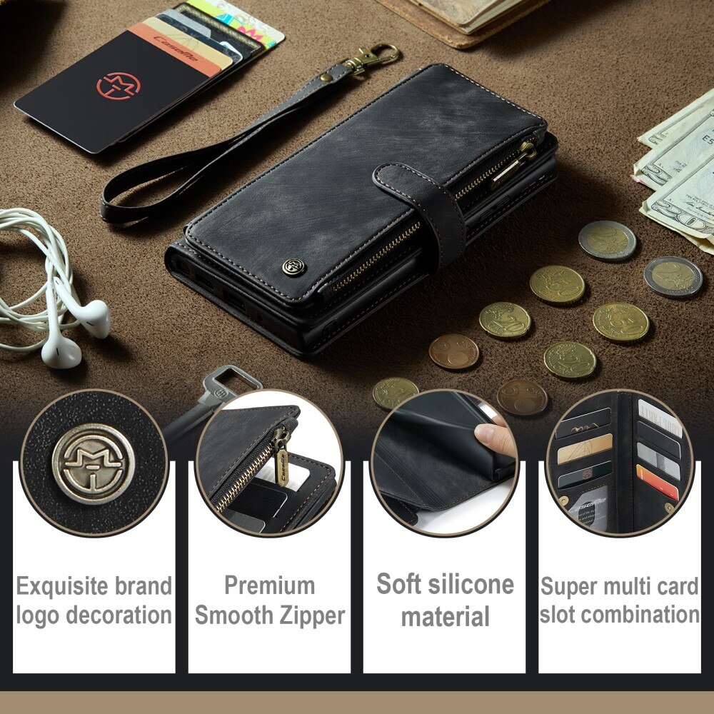 Bookcover hoesje Rits Samsung Galaxy S23 Plus Zwart