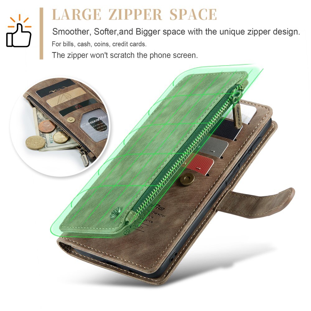 Bookcover hoesje Rits Samsung Galaxy S23 Plus Bruin