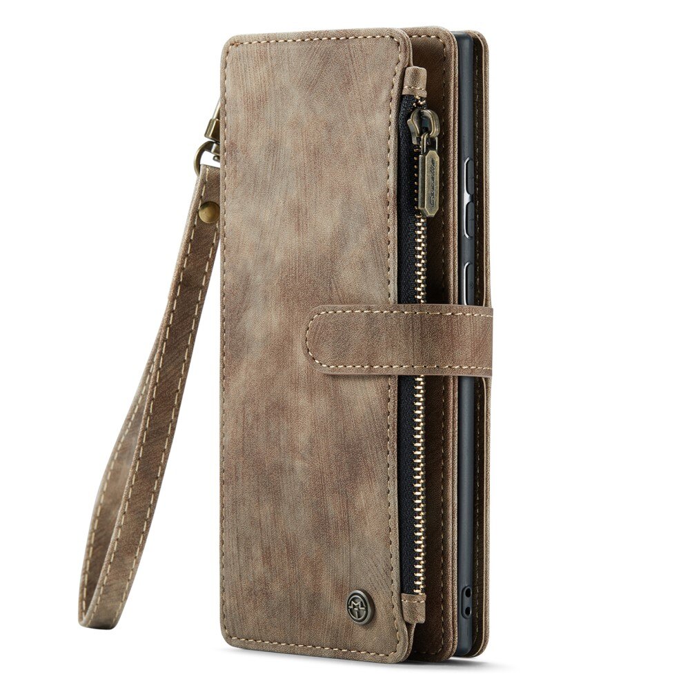 Bookcover hoesje Rits Samsung Galaxy S23 Ultra Bruin