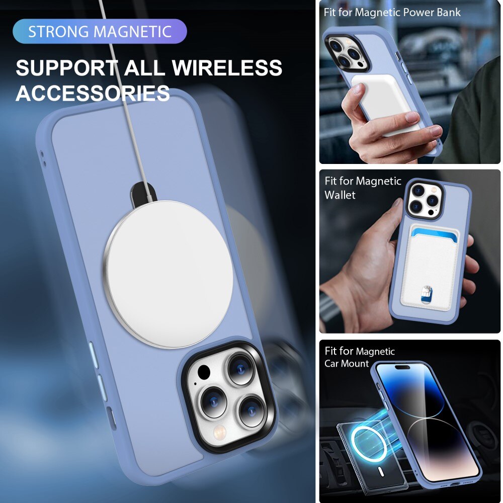 iPhone 14 Pro Max Hybridcase MagSafe Ring Blauw