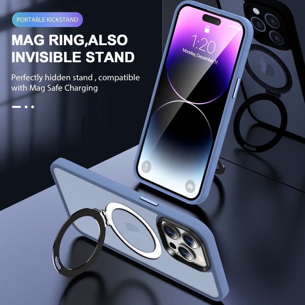 iPhone 14 Pro Max Hybridcase MagSafe Ring Blauw