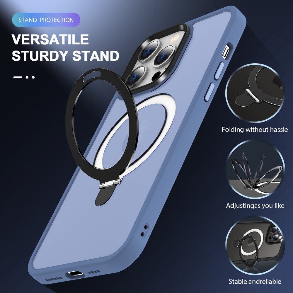 iPhone 14 Pro Max Hybridcase MagSafe Ring Blauw