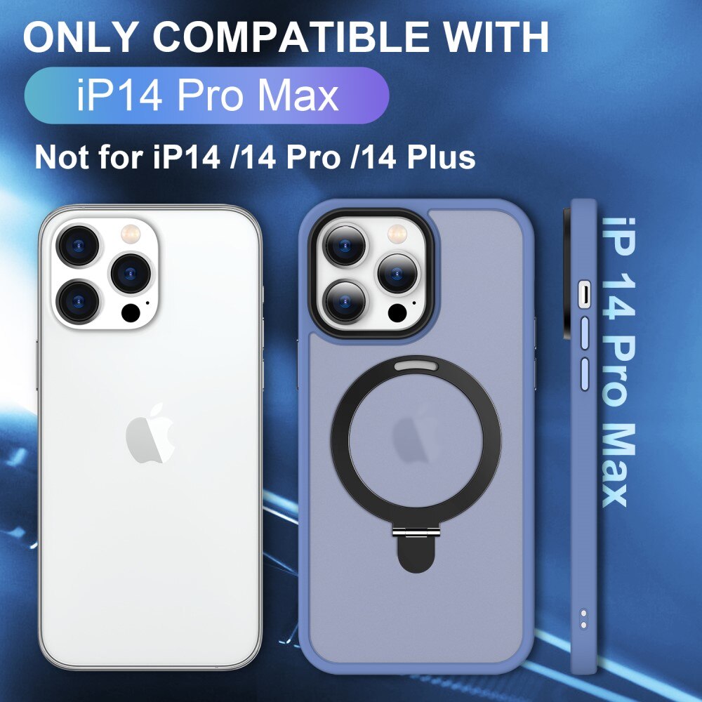 iPhone 14 Pro Max Hybridcase MagSafe Ring Blauw