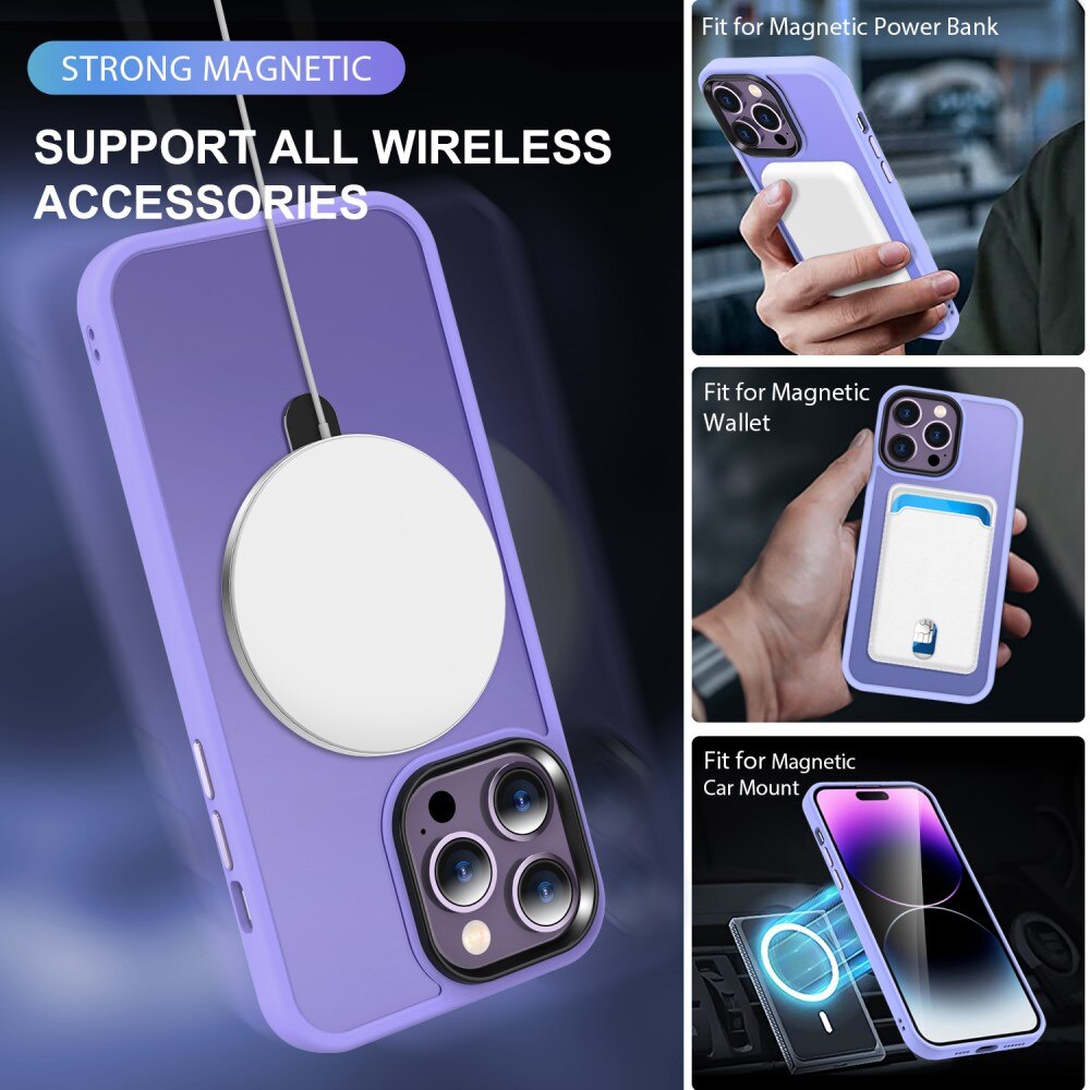 iPhone 14 Pro Max Hybridcase MagSafe Ring Paars