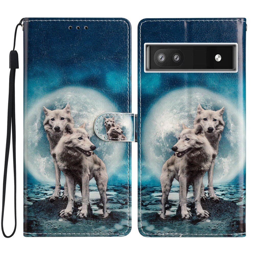 Google Pixel 6a Smartphonehoesje wolven