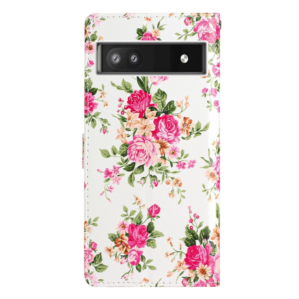 Google Pixel 6a Smartphonehoesje roze bloemen