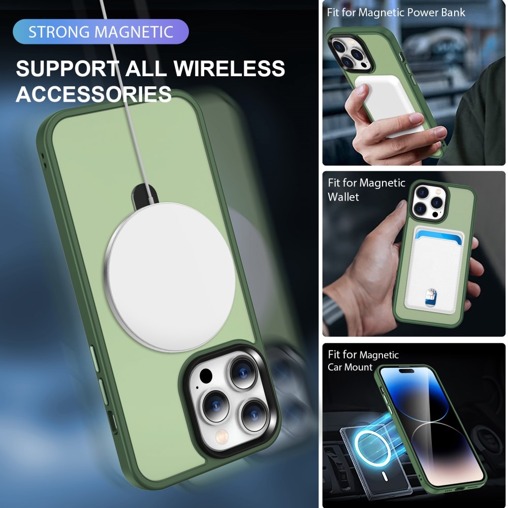 iPhone 14 Pro Hybridcase MagSafe Ring groen