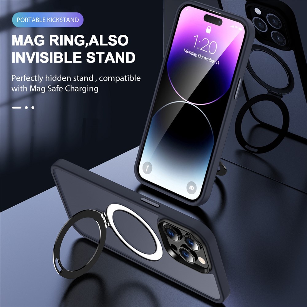 iPhone 15 Pro Max Hybridcase Magnetic Ring Blauw