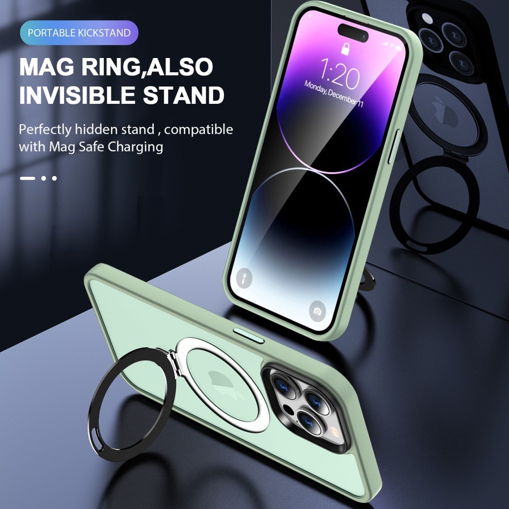 iPhone 15 Pro Hybridcase MagSafe Ring licht groen