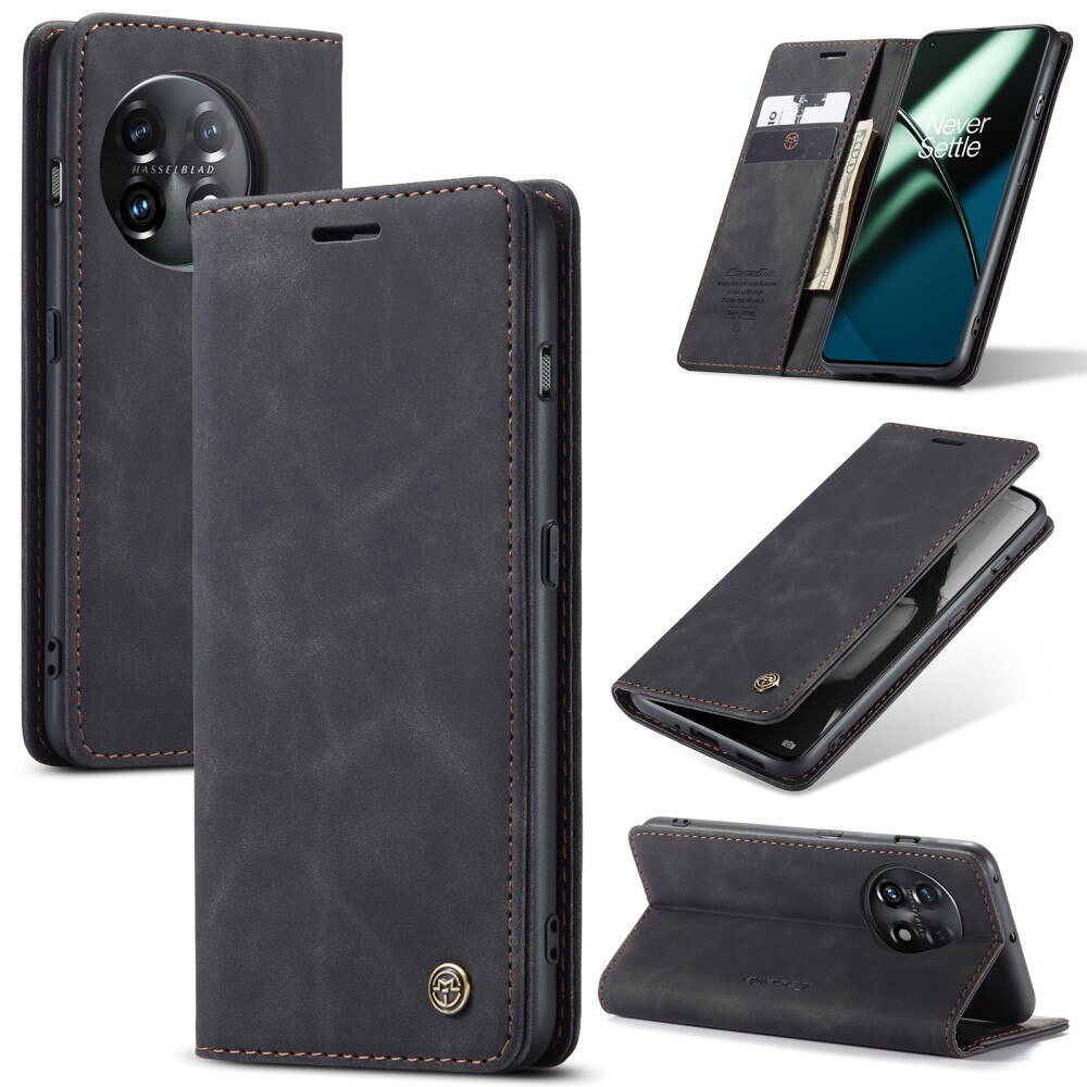 Slim Bookcover hoesje OnePlus 11 zwart