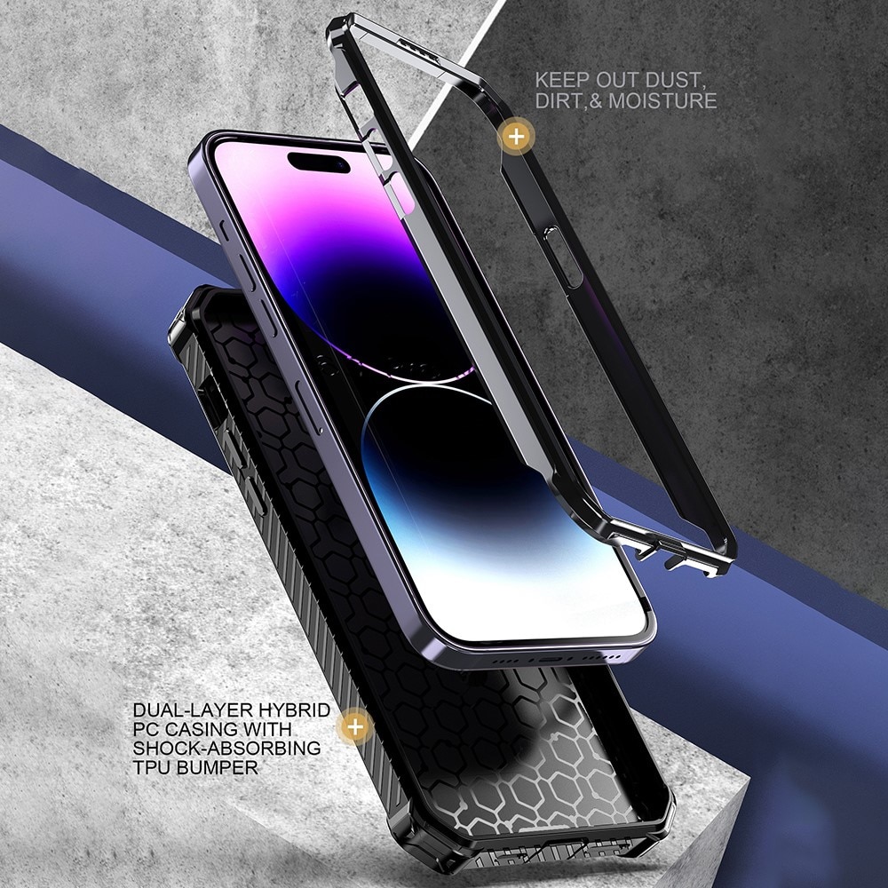 iPhone 14 Pro Max Hybridcase Tech MagSafe Ring zwart