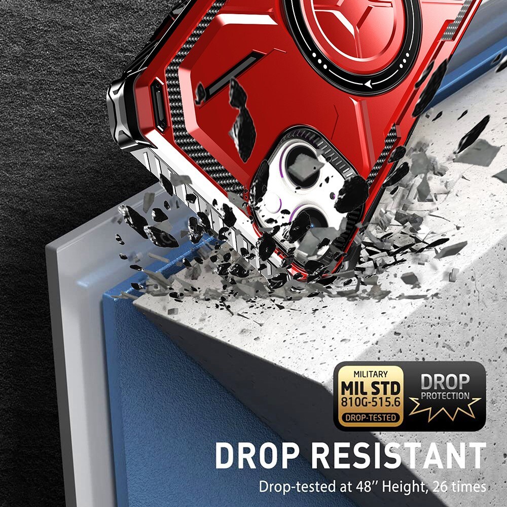 iPhone 14 Hybridcase Tech MagSafe Ring zwart