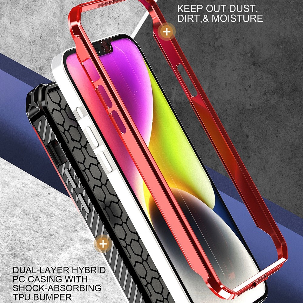 iPhone 14 Hybridcase Tech MagSafe Ring zwart