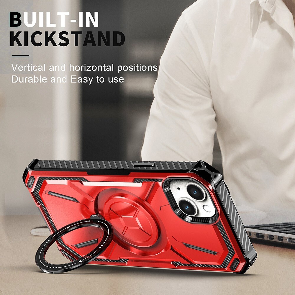 iPhone 14 Hybridcase Tech MagSafe Ring zwart