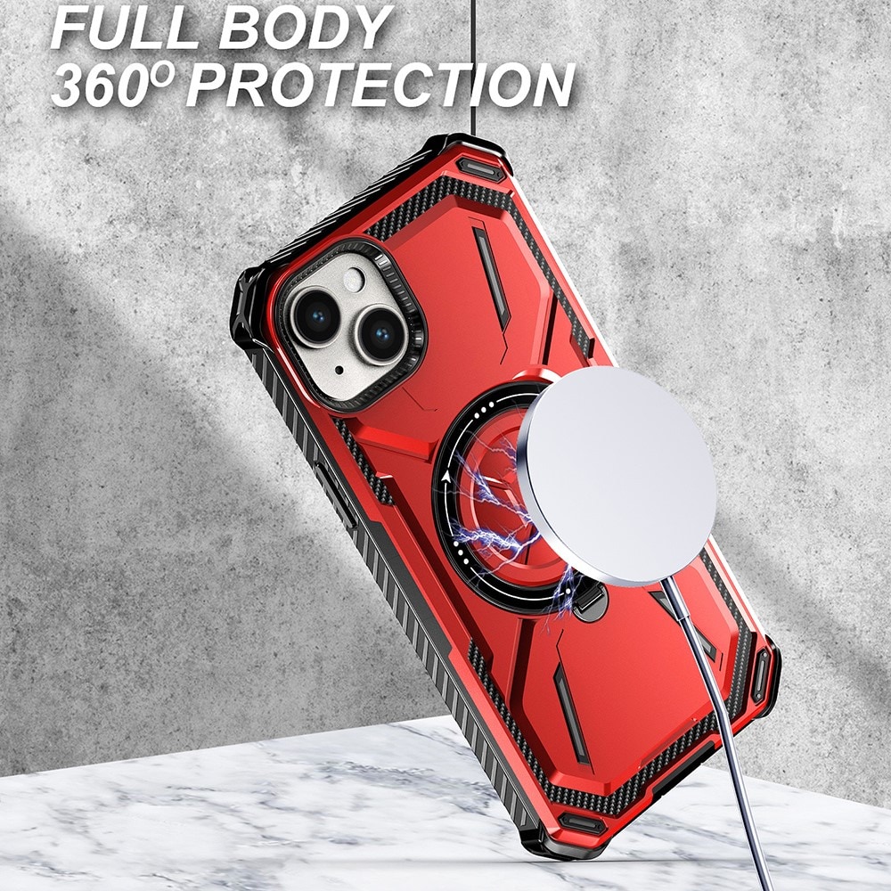 iPhone 14 Hybridcase Tech MagSafe Ring zwart