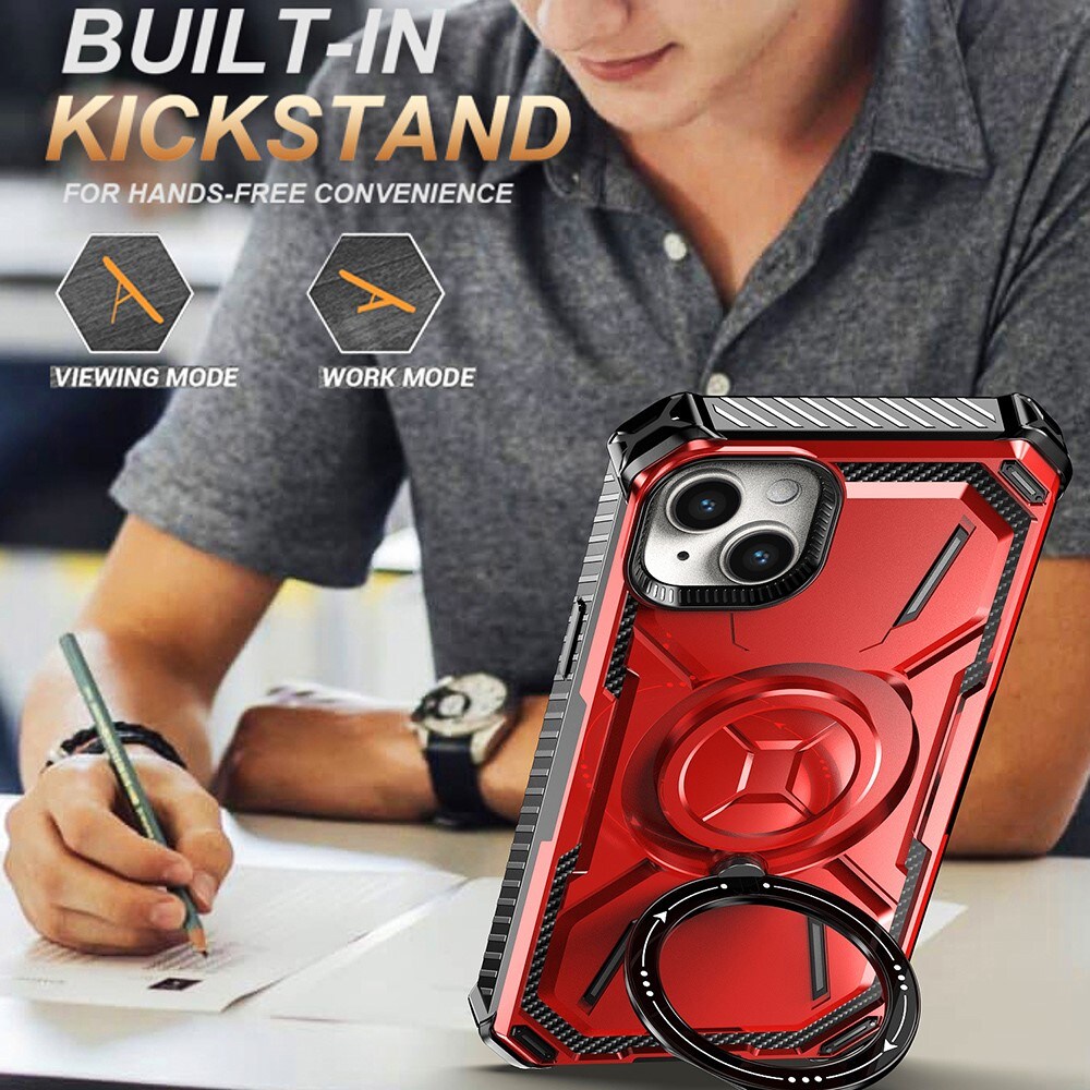 iPhone 14 Hybridcase Tech MagSafe Ring zwart