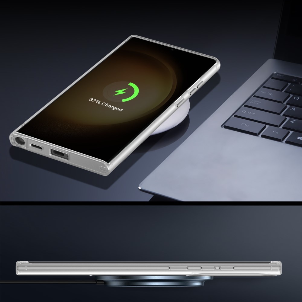 Samsung Galaxy S23 Ultra Hybridcase MagSafe Ring Blauw