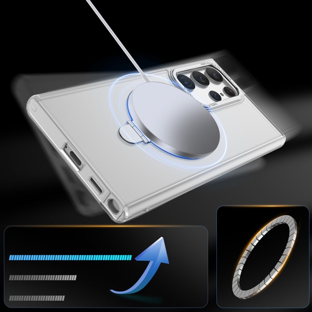 Samsung Galaxy S23 Ultra Hybridcase MagSafe Ring transparant