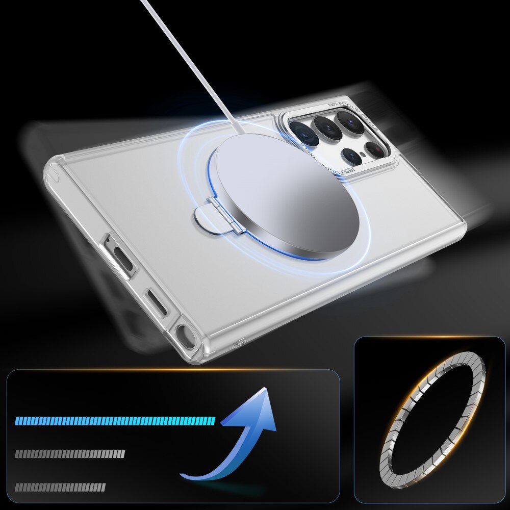 Samsung Galaxy S23 Ultra Hybridcase MagSafe Ring Blauw