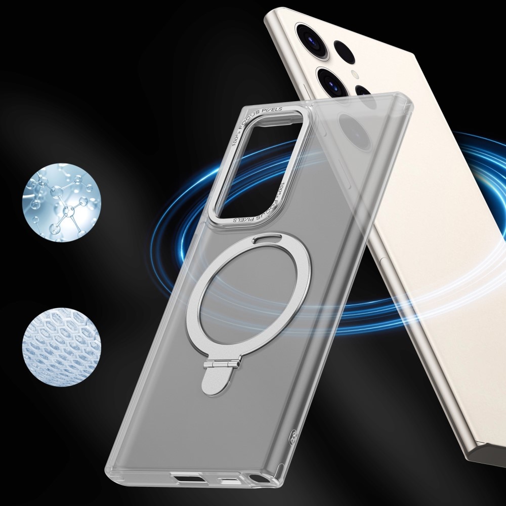Samsung Galaxy S23 Ultra Hybridcase MagSafe Ring Blauw