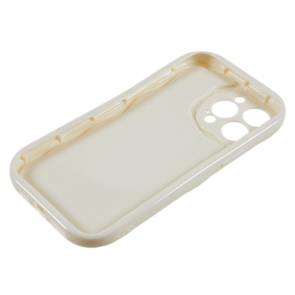 iPhone 14 Pro Wavy TPU Hoesje licht beige