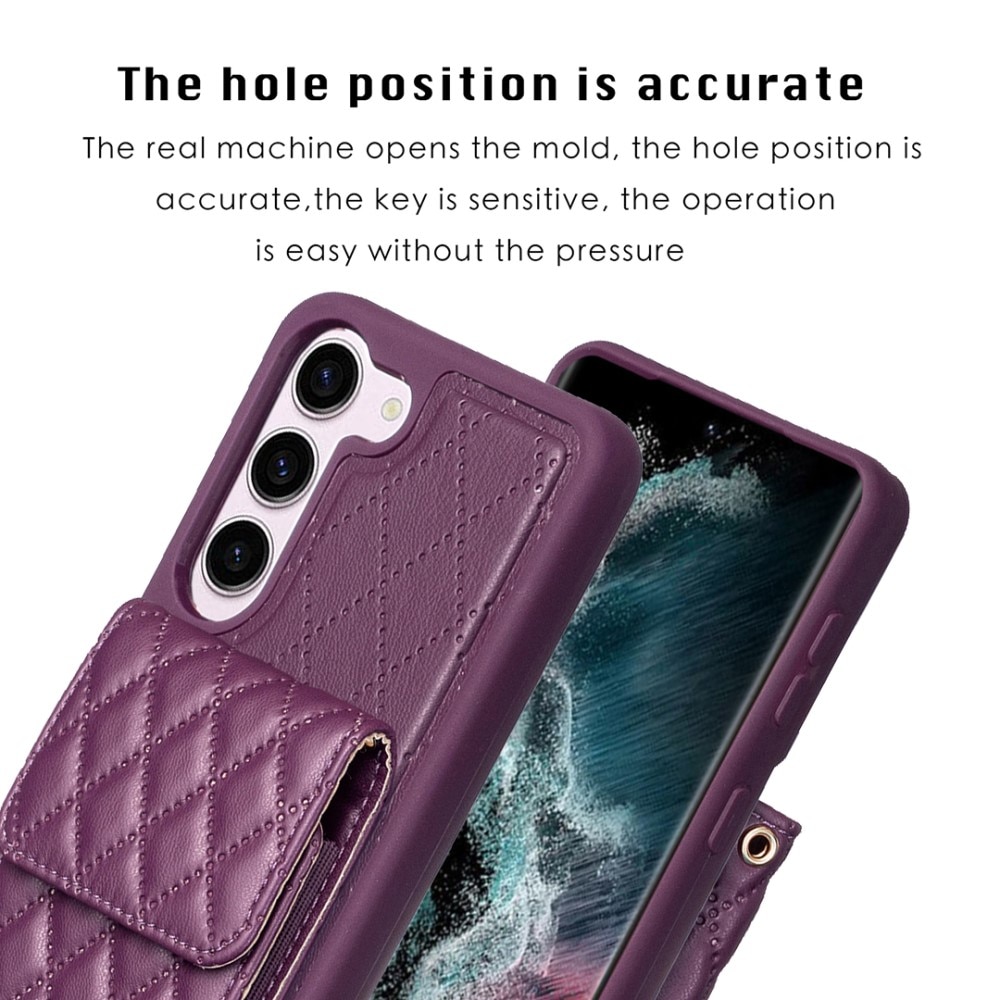 Samsung Galaxy S23 Portemonnee hoesje Quilted bordeaux