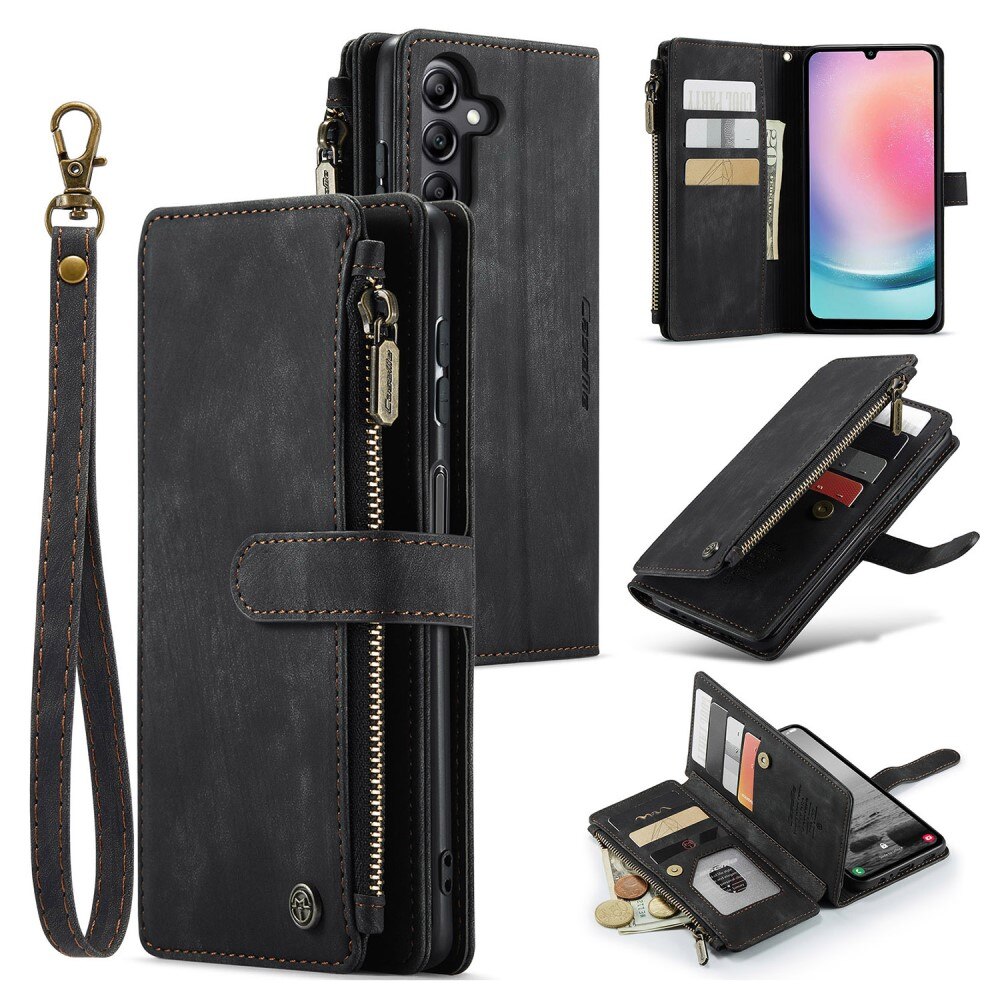 Bookcover hoesje Rits Samsung Galaxy A24 zwart