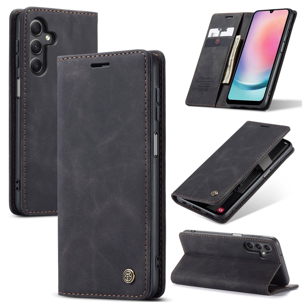 Slim Bookcover hoesje Samsung Galaxy A24 zwart