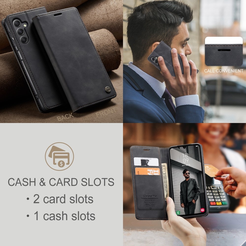 Slim Bookcover Hoesje Samsung Galaxy A24 Zwart