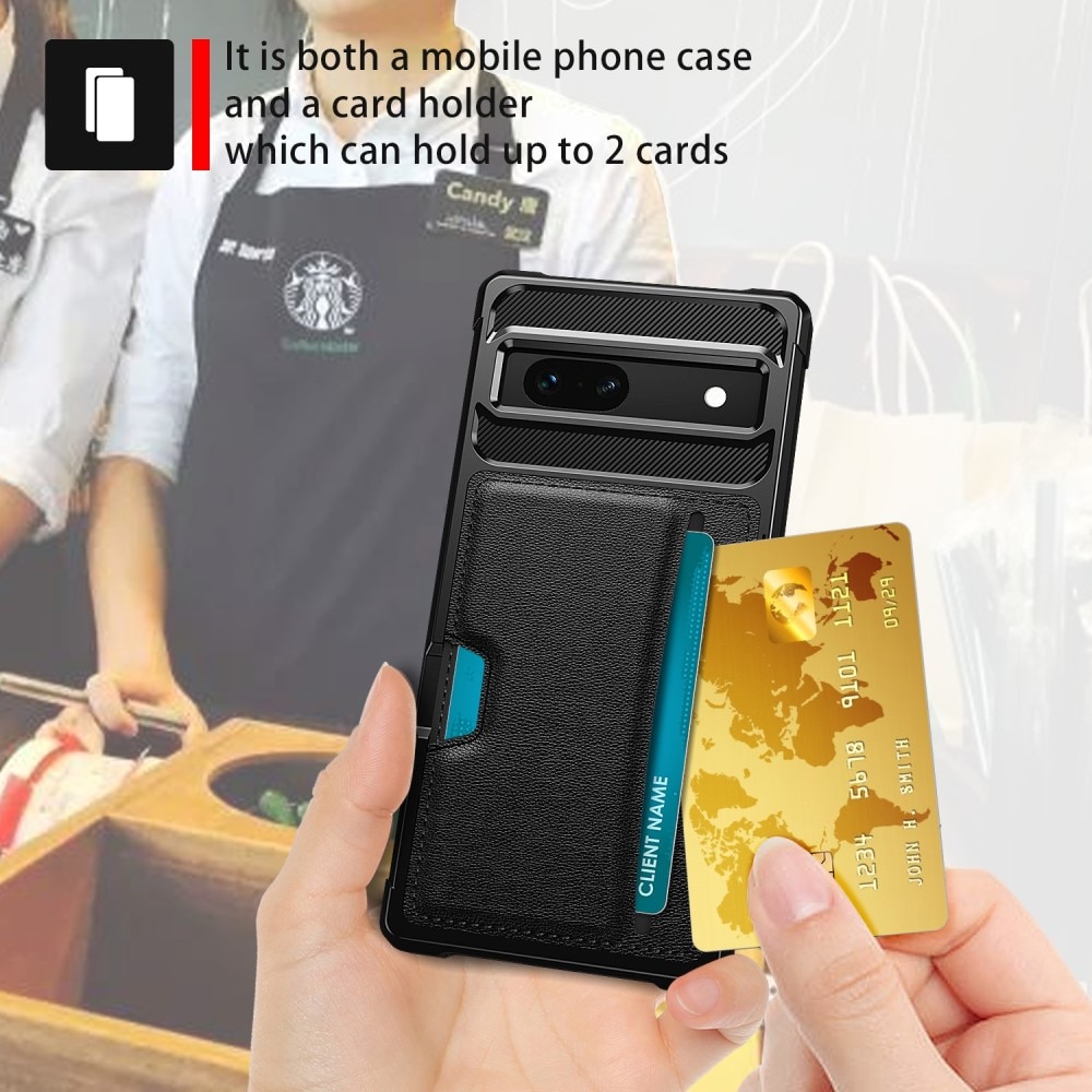 Google Pixel 7a Tough Card Case zwart