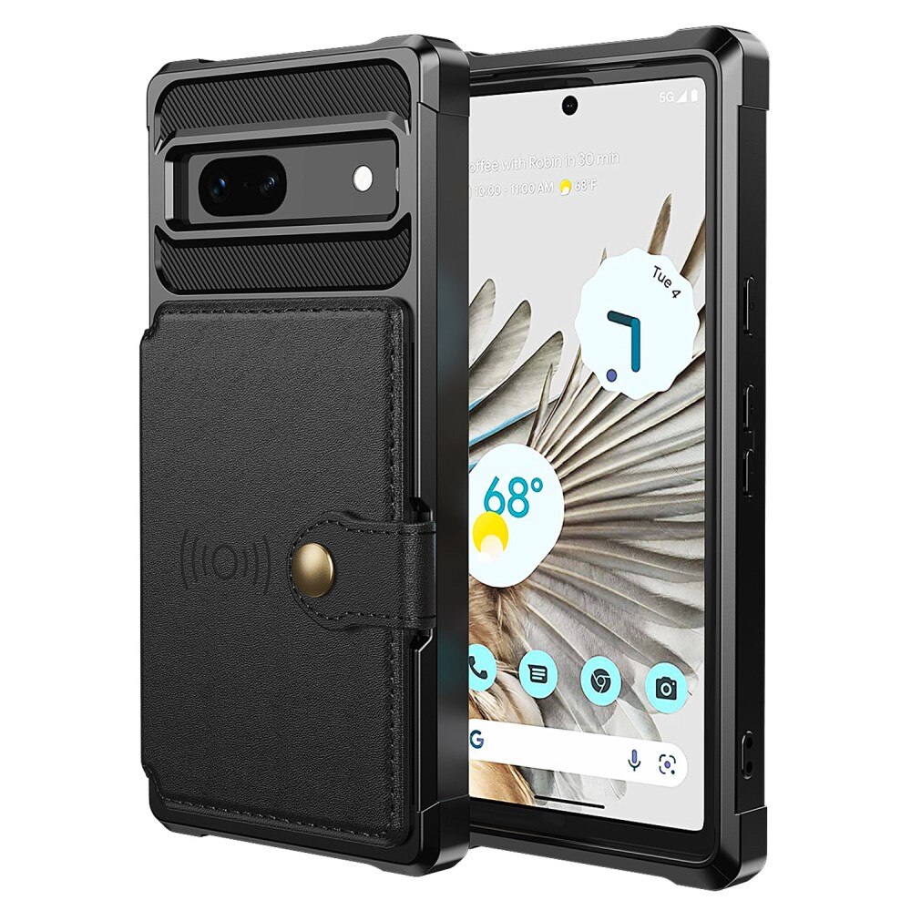 Google Pixel 7a Tough Multi-slot Case zwart