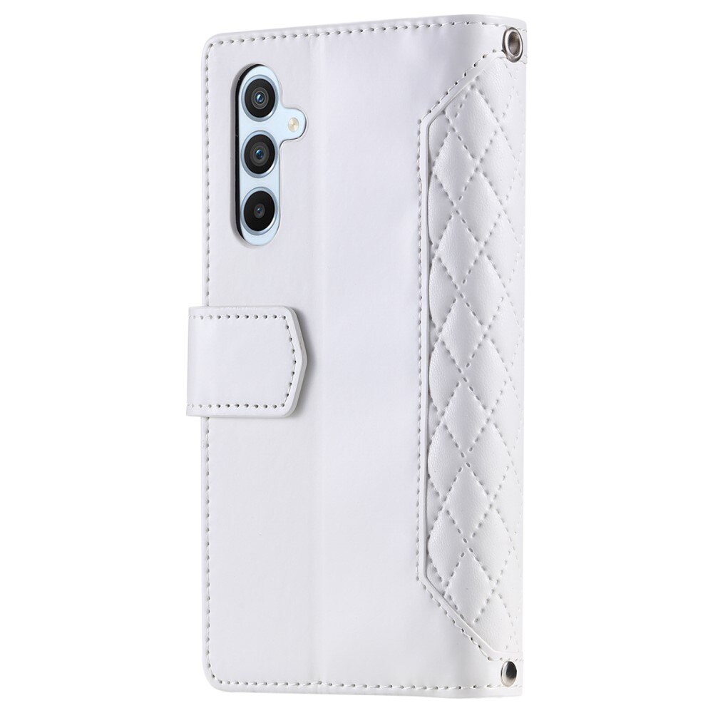 Samsung Galaxy A54 Portemonnee tas Quilted Wit