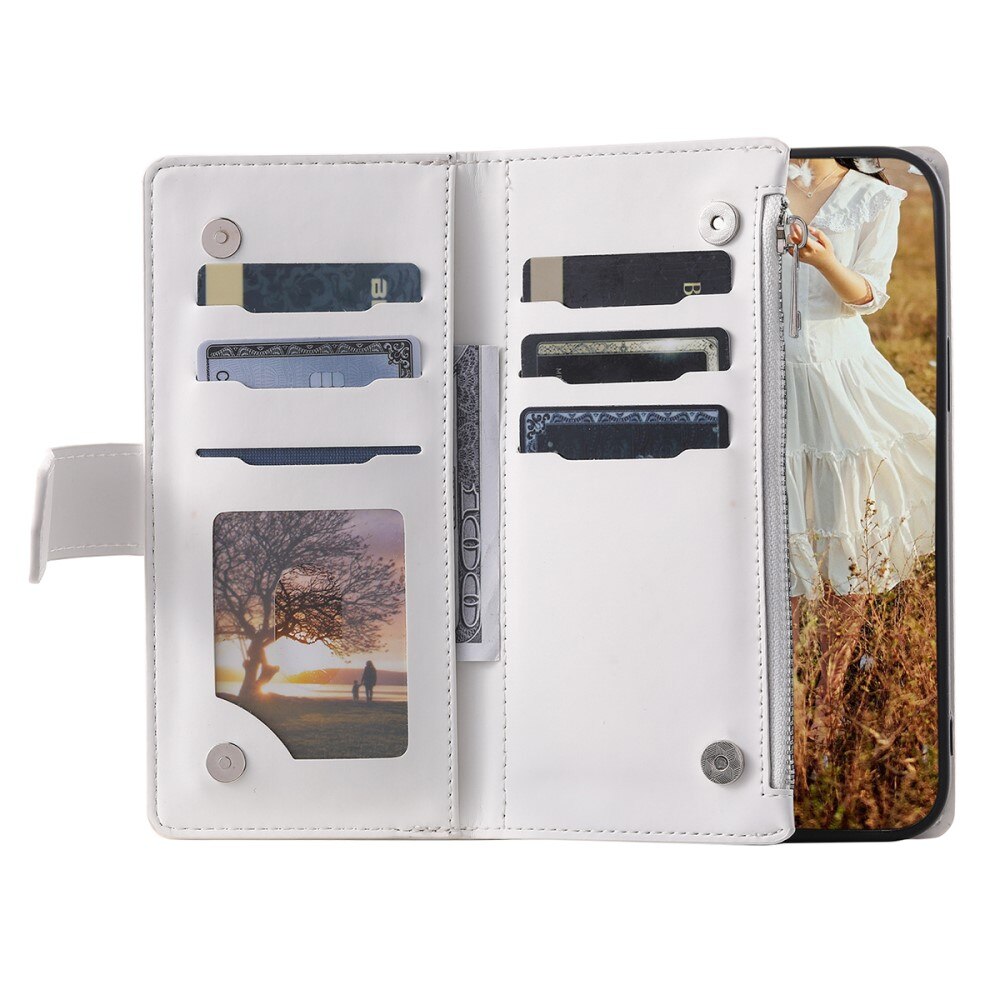 Samsung Galaxy A54 Portemonnee tas Quilted Wit