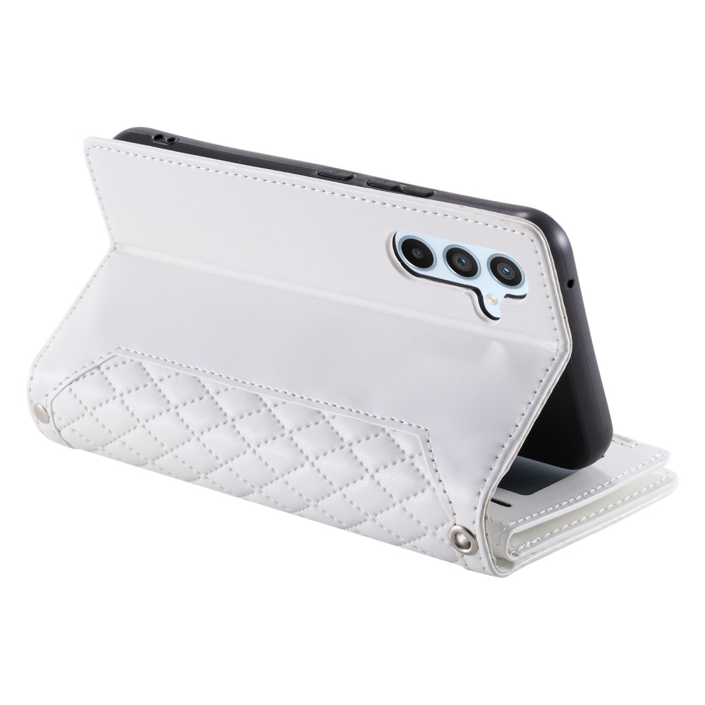 Samsung Galaxy A54 Portemonnee tas Quilted Wit