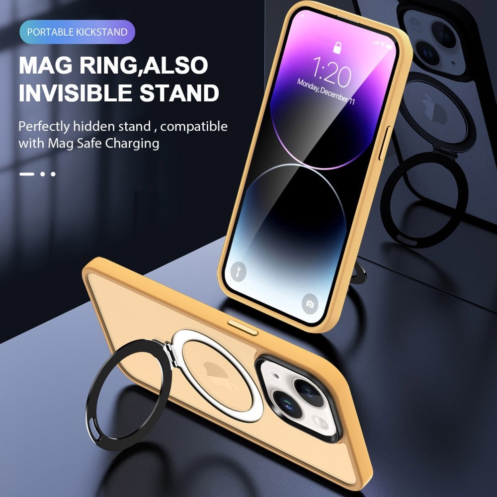 iPhone 14 Hybridcase MagSafe Ring oranje