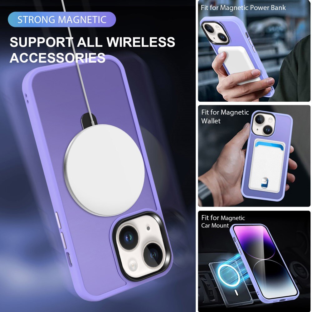 iPhone 14 Hybridcase MagSafe Ring paars