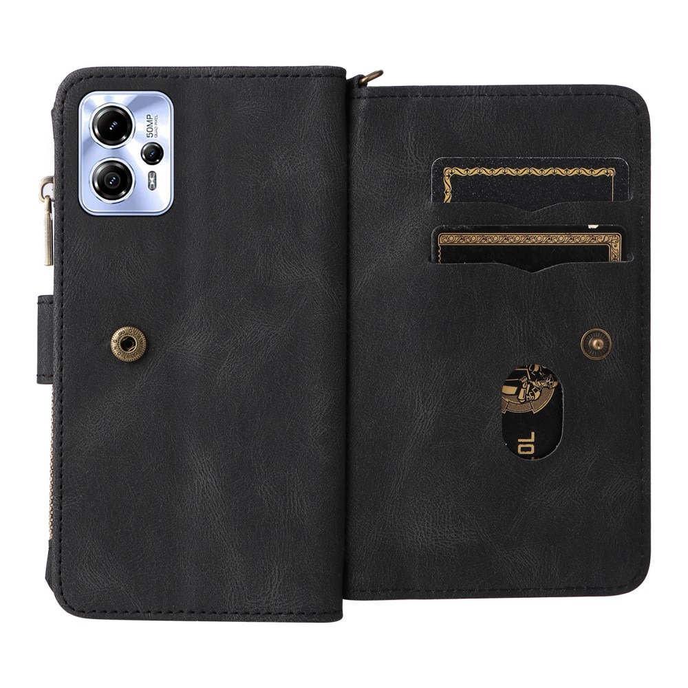 Motorola Moto G23 Leather Multi-Wallet zwart